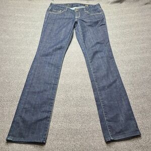 X2 Stella Ultra Skinny Jeans Women Size 6 Blue Excellent Rhinestone Low Rise